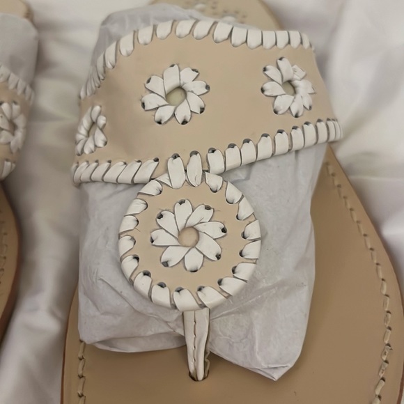 NwoB size 11 Jack Rogers sandals bone and white. - Picture 2 of 3